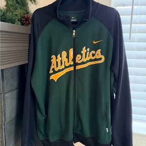 Sold - Nike Men's Green and Black Athletics Bomber Jacket